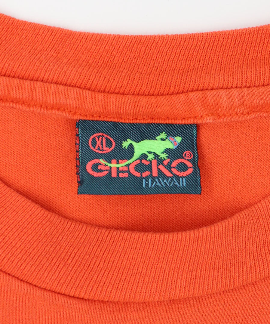 VINTAGE GEICO HAWAII PRINT TEE MADE IN USA (XL)