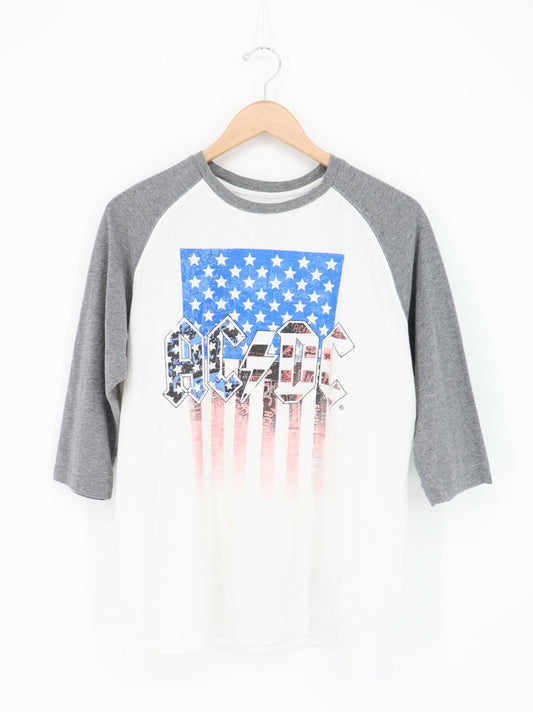 ACDC FADED FLAG RAGLAN