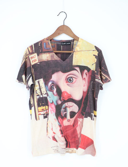 BAD CLOWN V-NECK ALLOVER PRINT