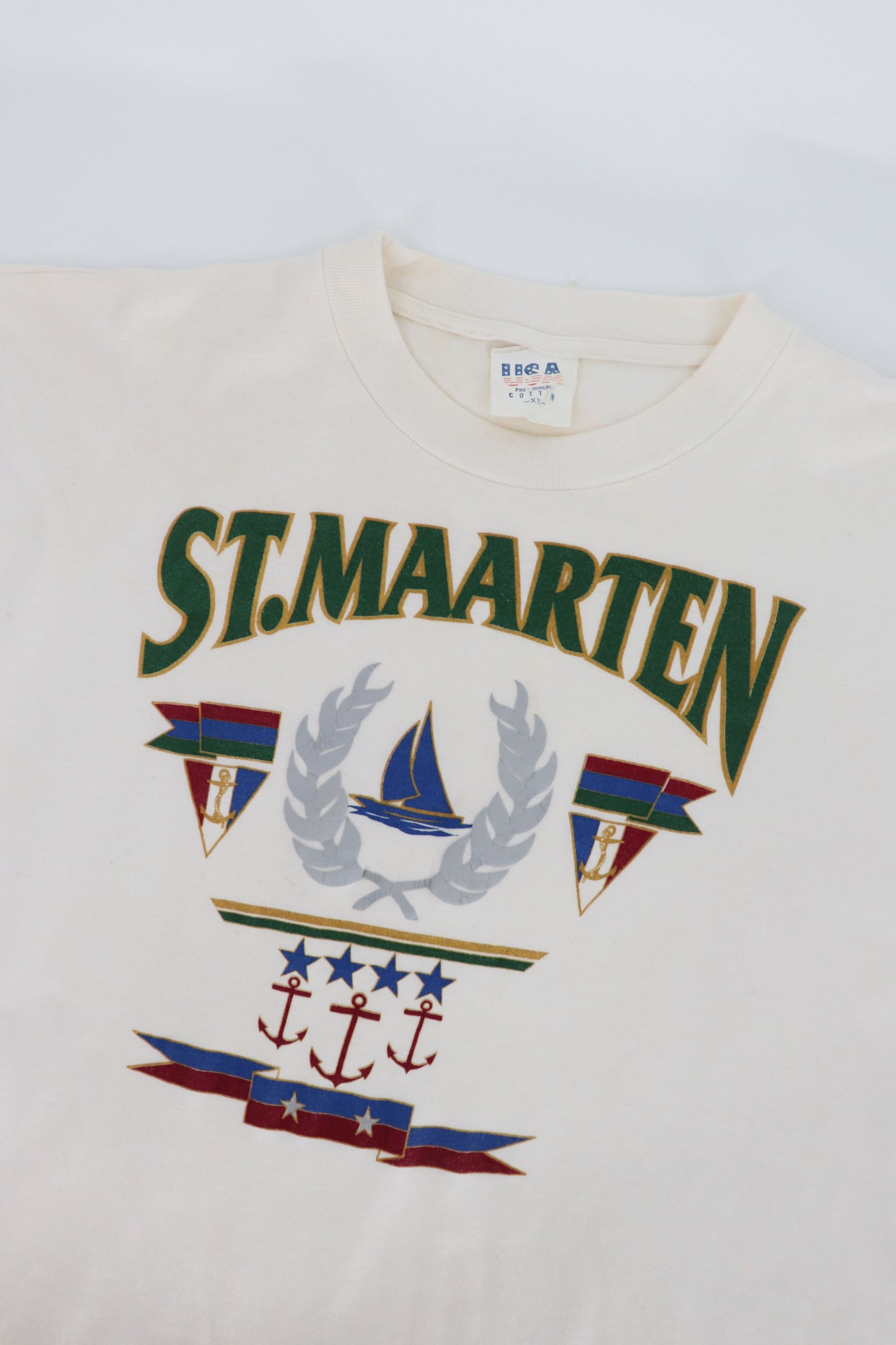 VINTAGE ST. MAARTEN SAIL BOAT MADE IN USA (XXL)