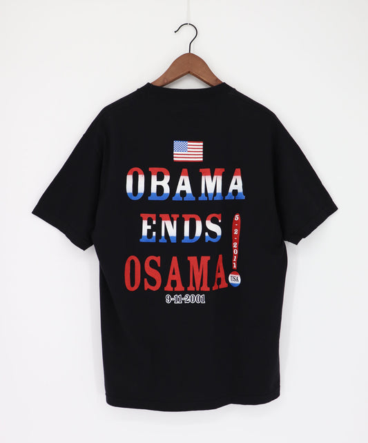 OBAMA ENDS OSAMA GOD BLESS AMERICA 2011 TEE (L)