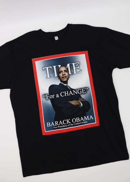 BARACK OBAMA TIME FOR A CHANGE 2007 TEE (XL)