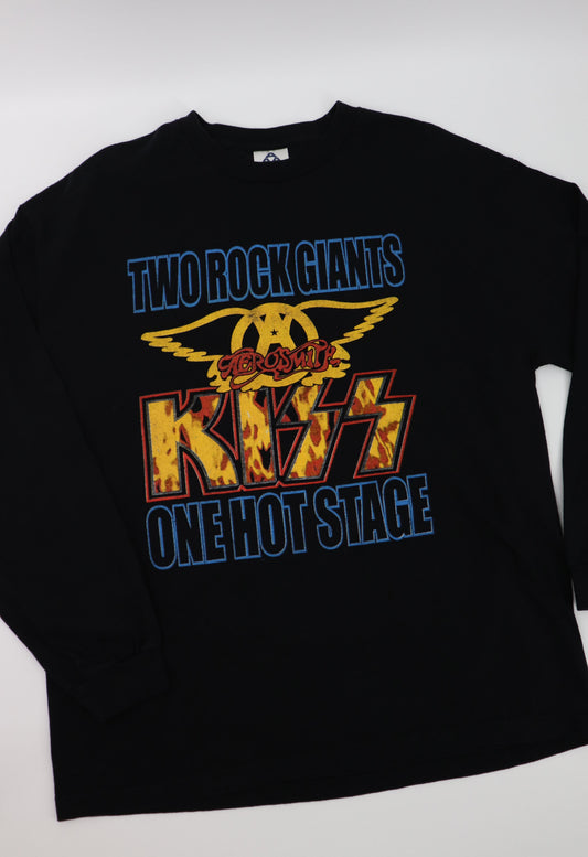 AEROSMITH X KISS LONG SLEEVE PULLOVER (XL)