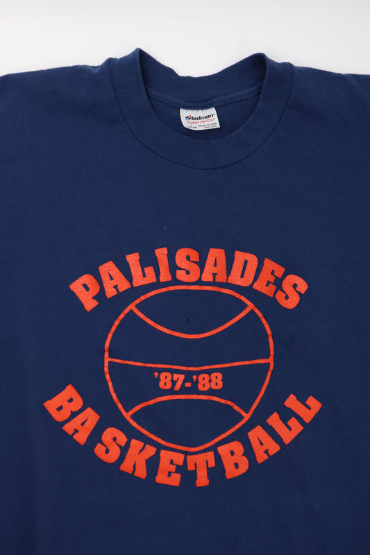 VINTAGE 87'-88' PALISADES BASKETBALL TEE SINGLE STITCHED (L)