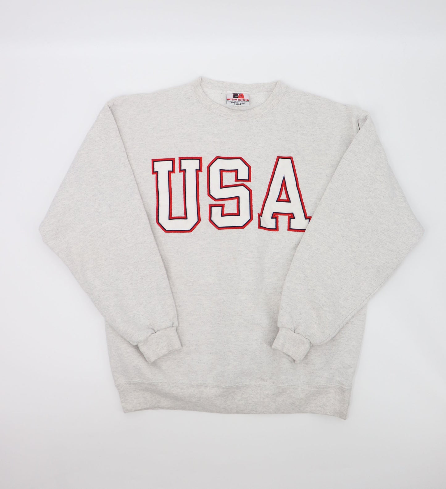 VINTAGE USA CREW SWEATER MADE IN USA (L)