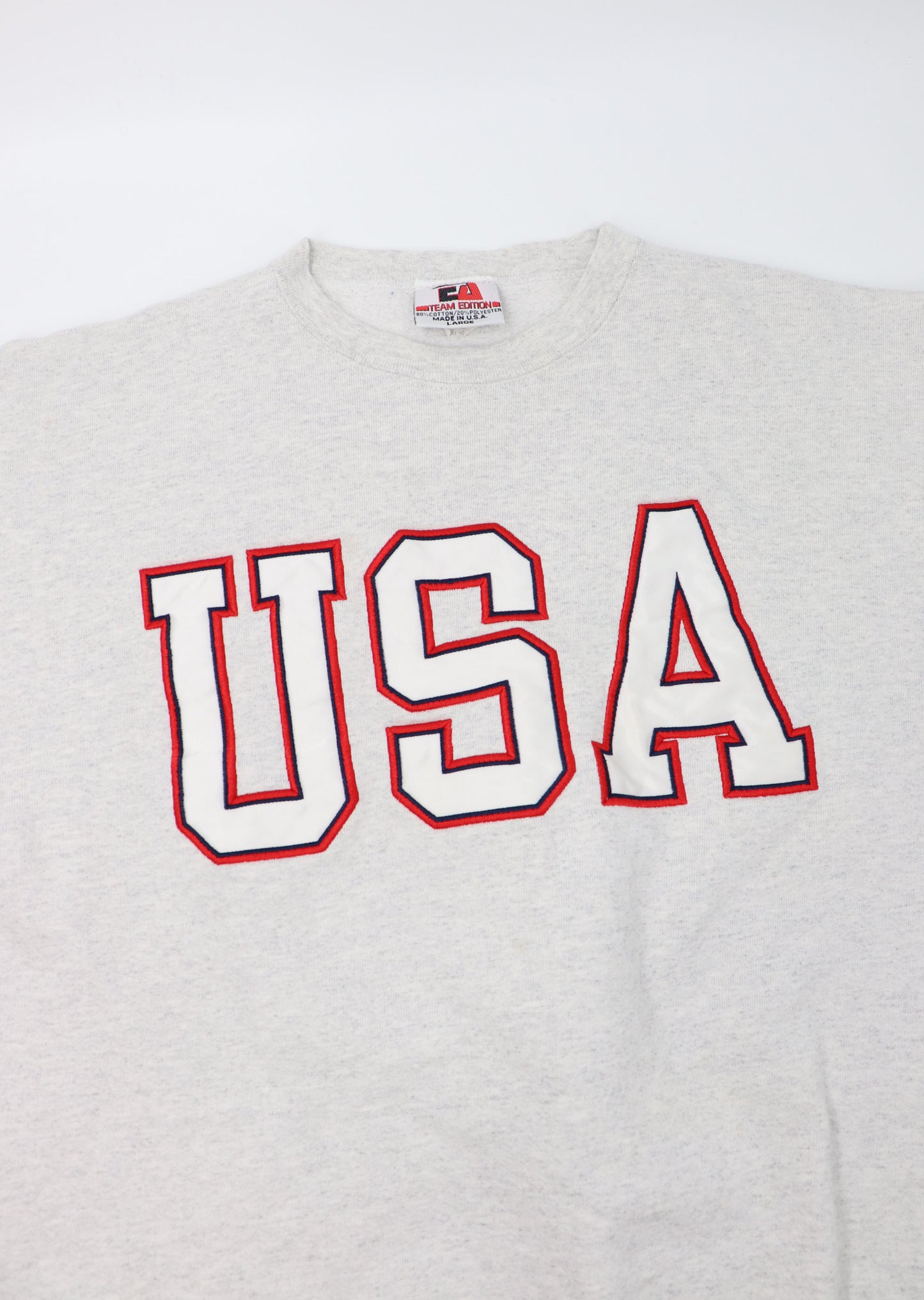 VINTAGE USA CREW SWEATER MADE IN USA (L)