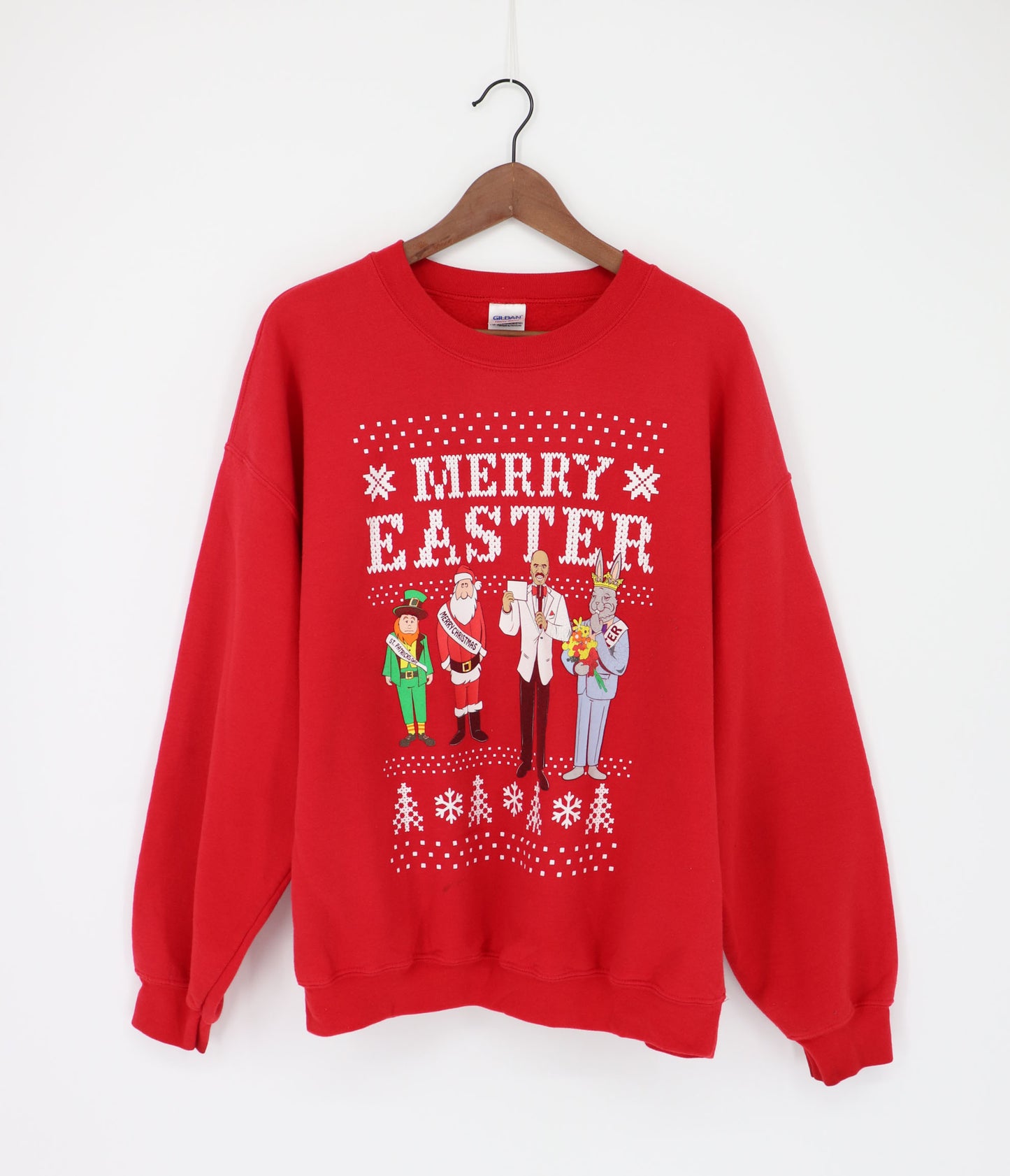 STEVE HARVEY MERRY EASTER CREW SWEATER (XL)