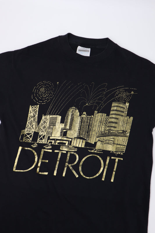 VINTAGE DETROIT SINGLE STITCHED TEE MADE IN USA (M)