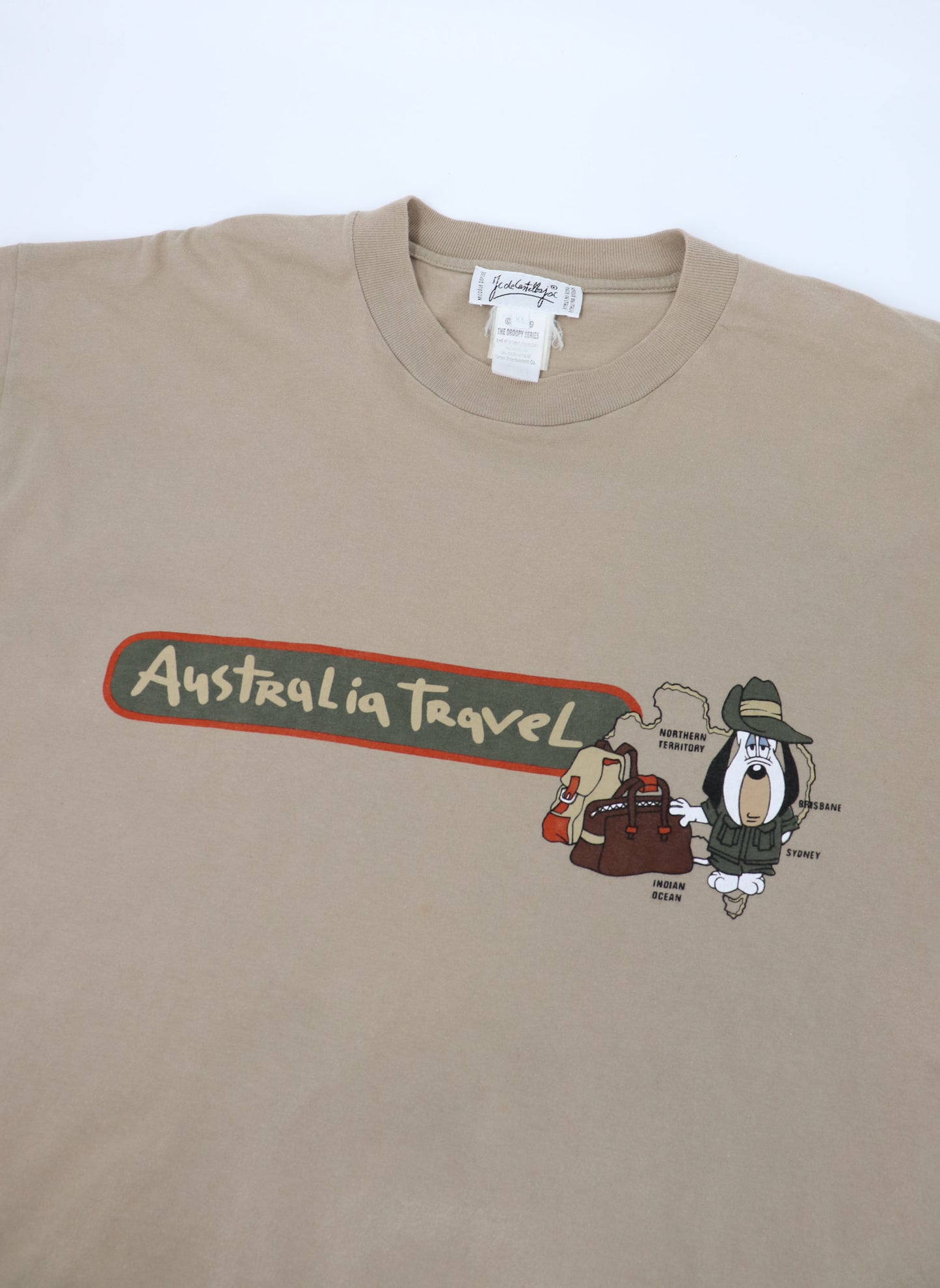 VINTAGE AUSTRALIA TRAVEL SINGLE STITCHED TEE (XL) Made in Italy