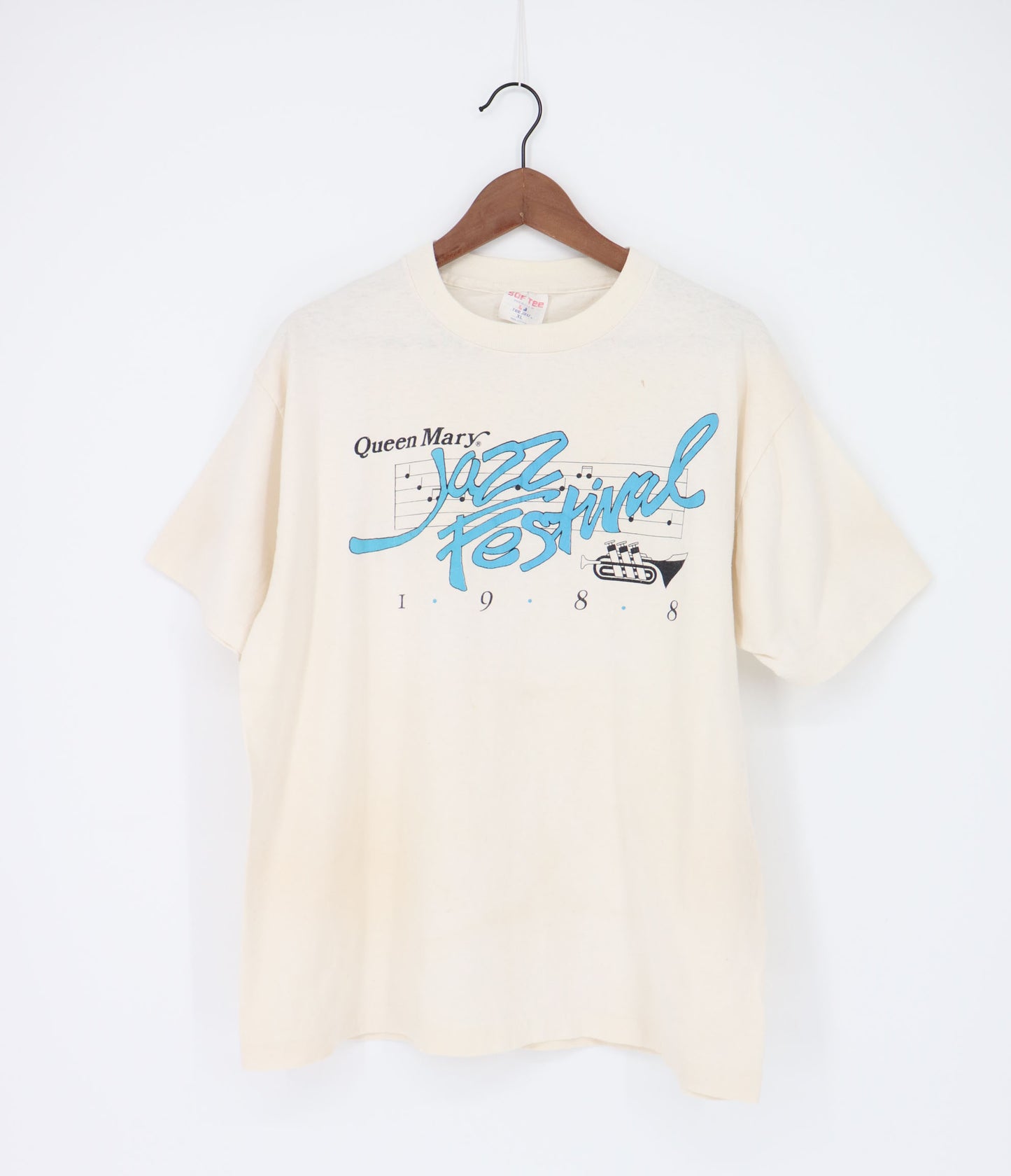 VINTAGE QUEEN MARY JAZZ FEST 1988 SINGLE STITCHED TEE MADE IN USA (XL)