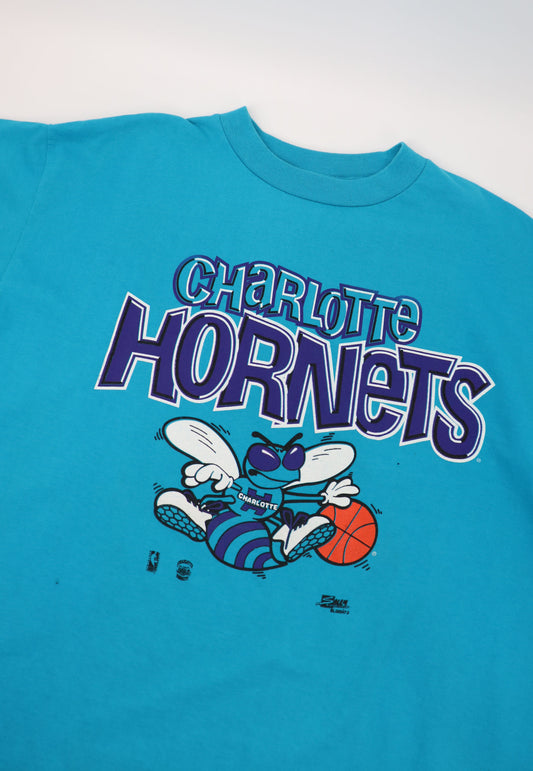 VINTAGE SALEM CHARLOTTE HORNETS SINGLE STITCHED TEE (XL)