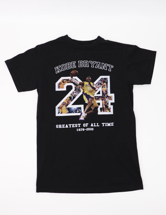 KOBE BRYANT 24 LAKERS GREATEST OF ALL TIME TEE (S)